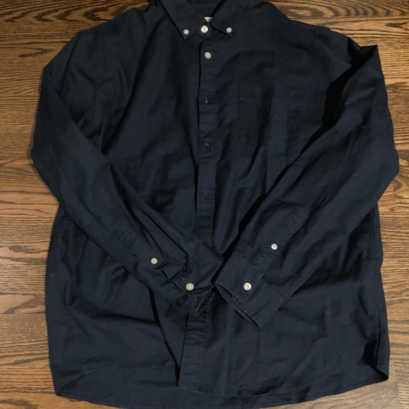 Men’s navy blue gap long sleeve casual x large dress shirt - Picture 2 of 6